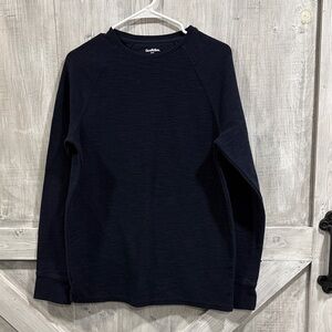 Goodfellow & Co men’s M navy LS textured tee A1